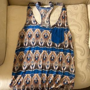 Bohemian chic pocket tank top